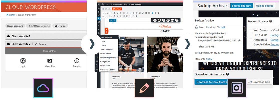 build deploy manage websites