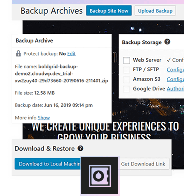 WordPress backup plugin