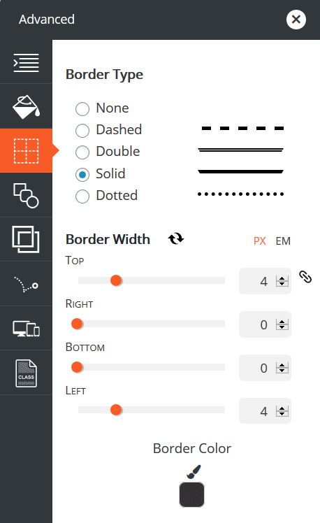 advanced column border