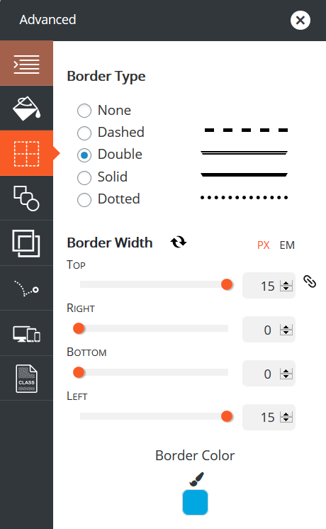 advanced column border controls