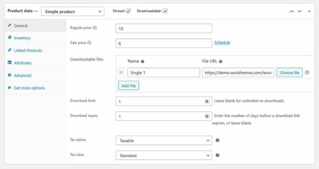 Add simple product in WooCommerce