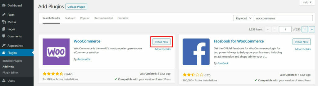 Add WooCommerce plugin