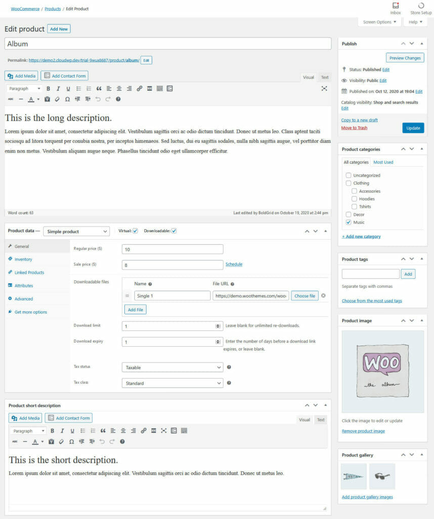 Add a digital product in WooCommerce