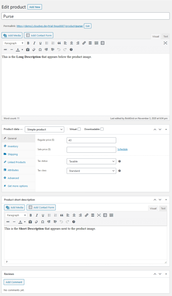 Create WooCommerce Simple Product