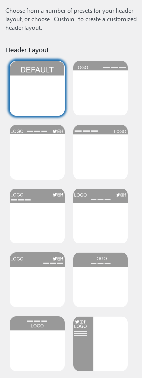 WordPress Header Layouts