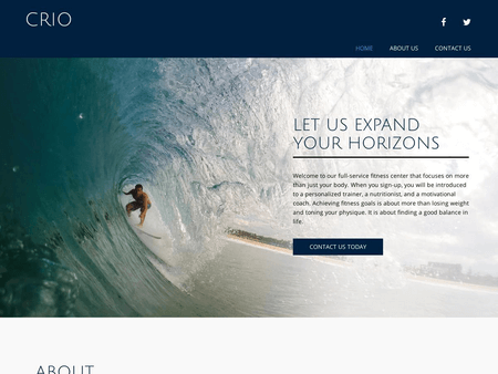 WordPress Fitness Theme Example 1