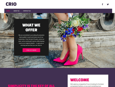 WordPress Fashion Theme Example 1