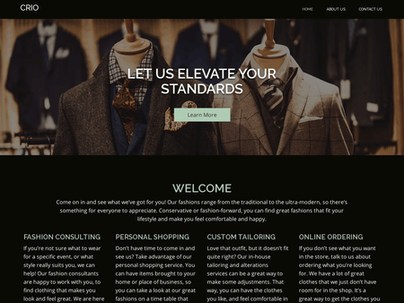WordPress Fashion Theme Example 2
