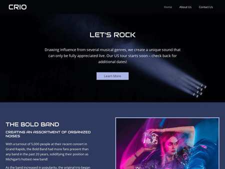 WordPress Music Theme Example 1