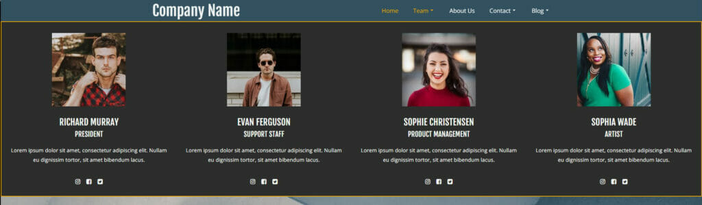 Full Width Mega Menu