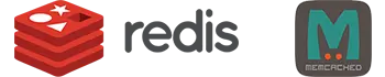 Redis and Memcached Logos